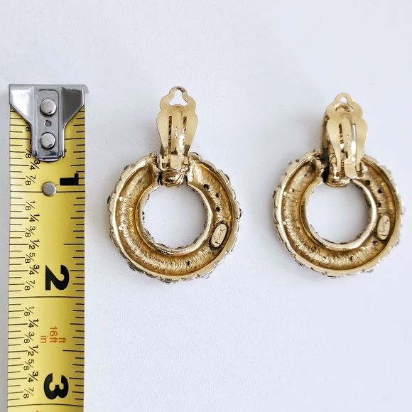 Yves Saint Laurent Gold-plated Crystal Earrings - Picture 6 of 6